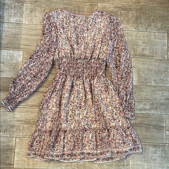 Max Studios Floral V-Neck Smocked Dress - Picture 4 of 4